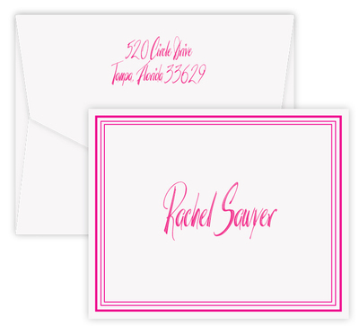 Colonial Foldover Note Cards on Double Thick Stock